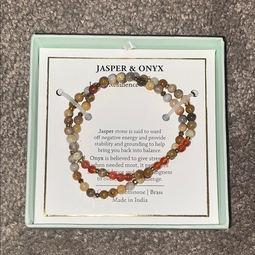 Shivam Jasper & Onyx Gemstone Bracelet